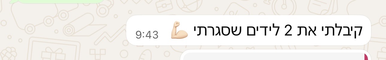 צילום מסך: 2 לידים נסגרו